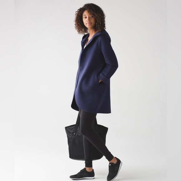 lululemon athletica Sweaters - LULULEMON- City Bound Wrap Reversible Heathered Deep Indigo Size Small